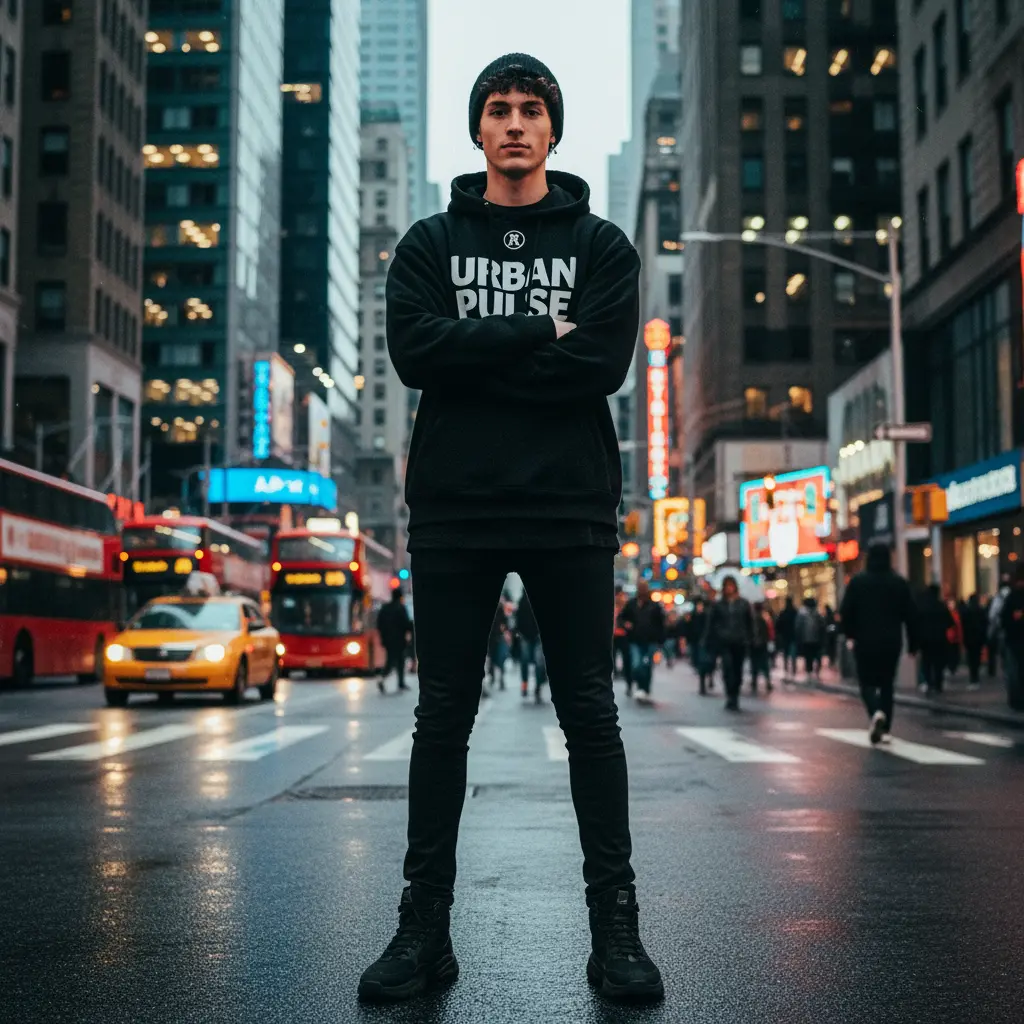 Person in urban setting